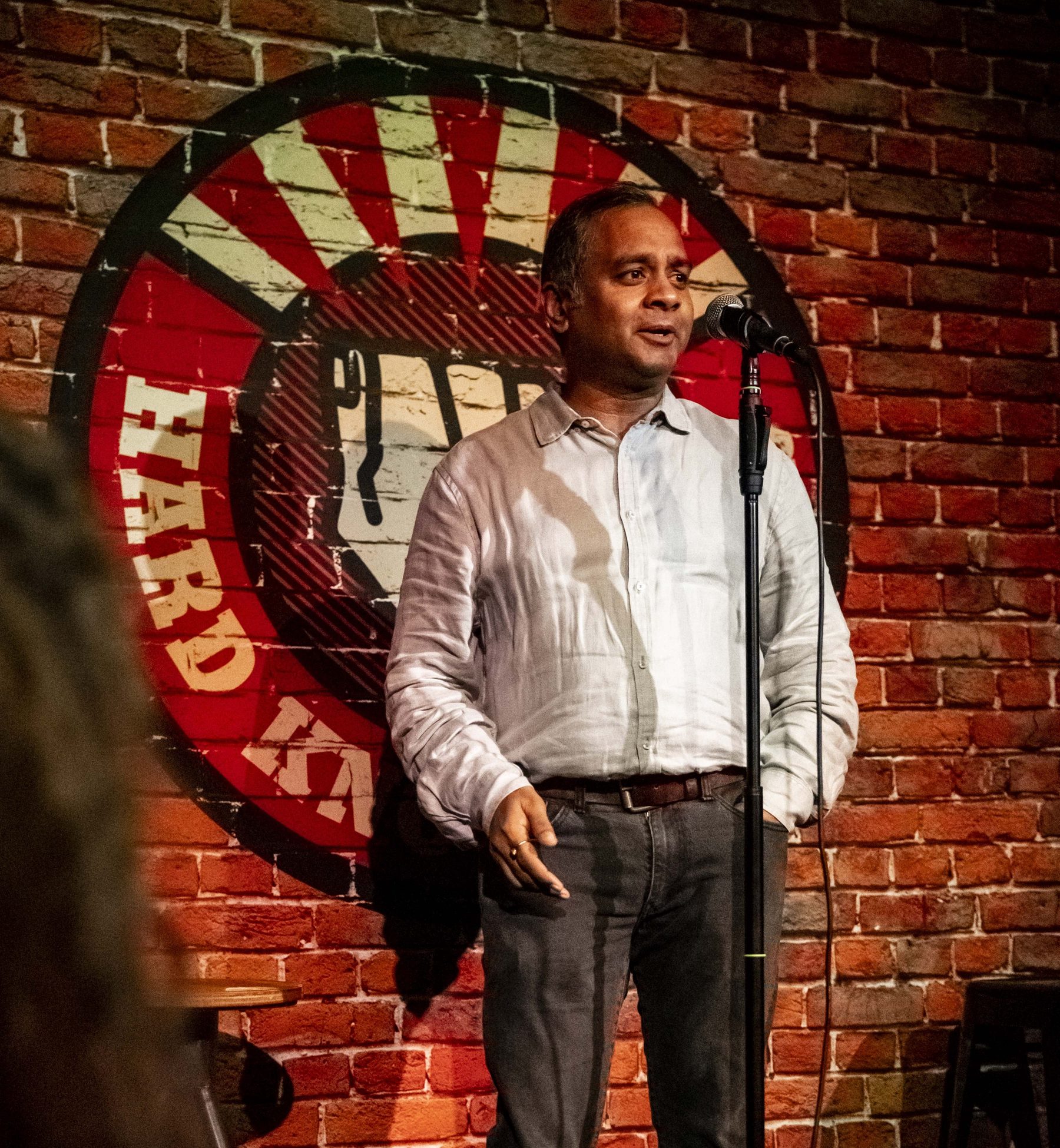 On stage at Hard Knock Knocks Sydney